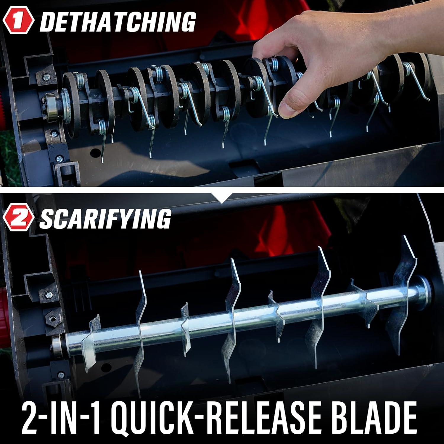 Effortless Lawn Care with MZK's Versatile 2-in-1 Dethatcher