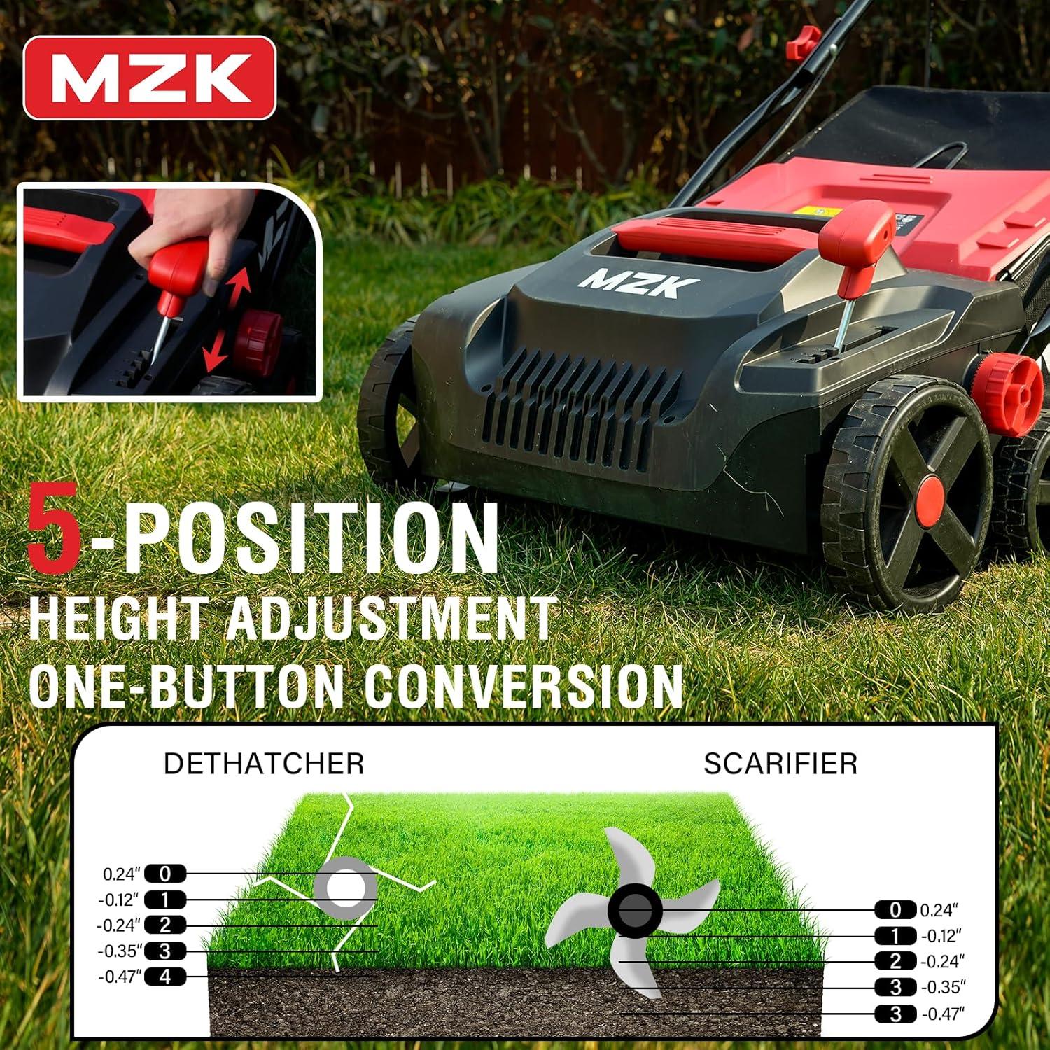 Effortless Lawn Care with MZK's Versatile 2-in-1 Dethatcher