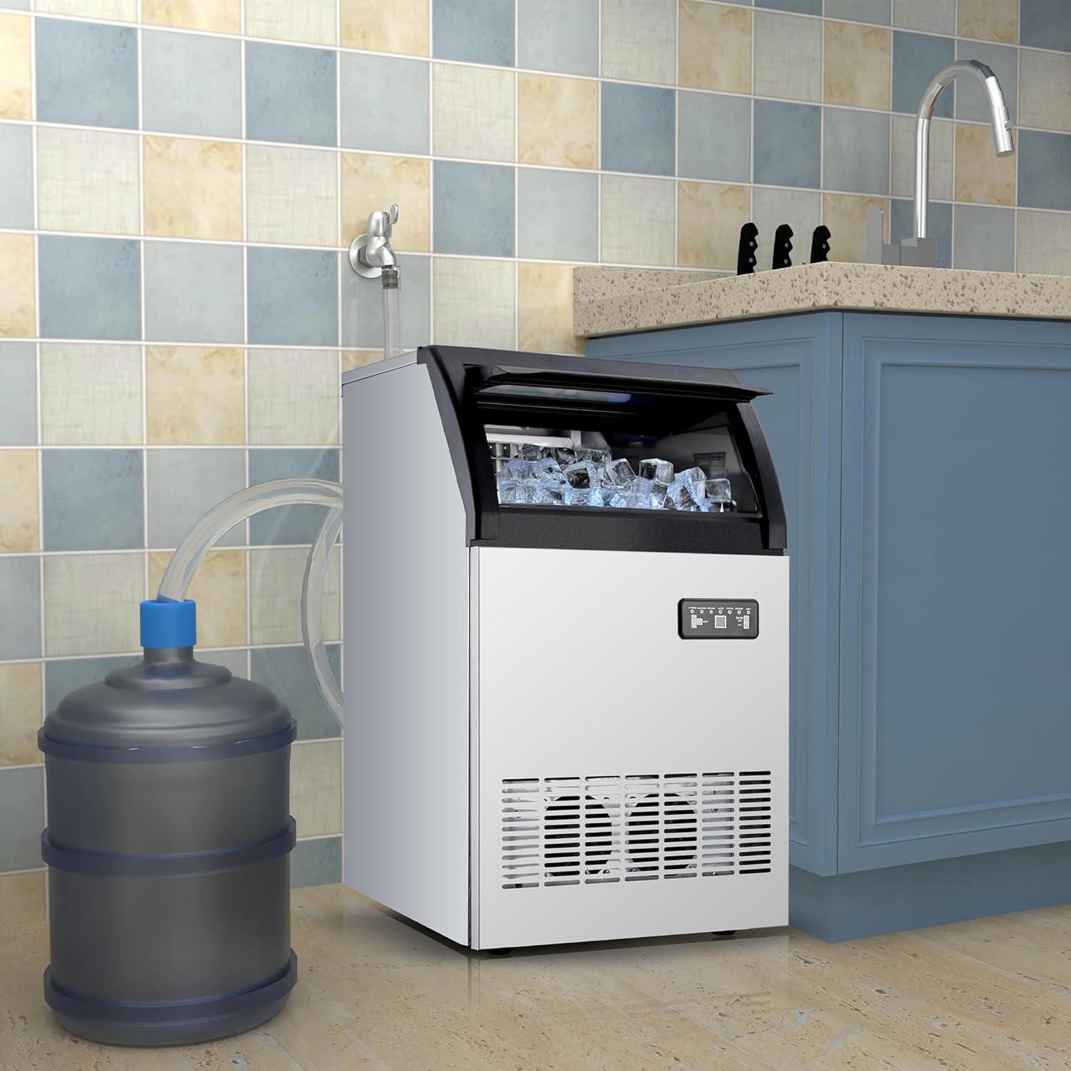 powerful 120 lb/Day Ice Maker Perfect for Bars & Offices