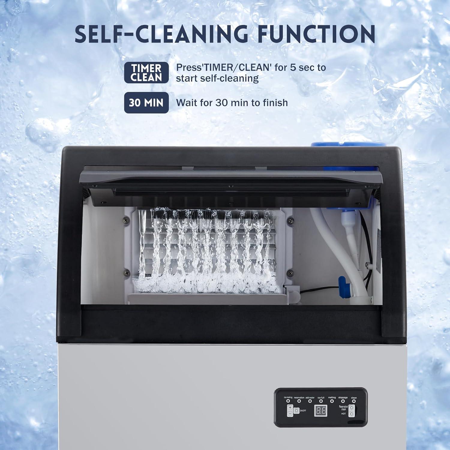 Powerful 120 lb/Day ice Maker Perfect for Bars & Offices