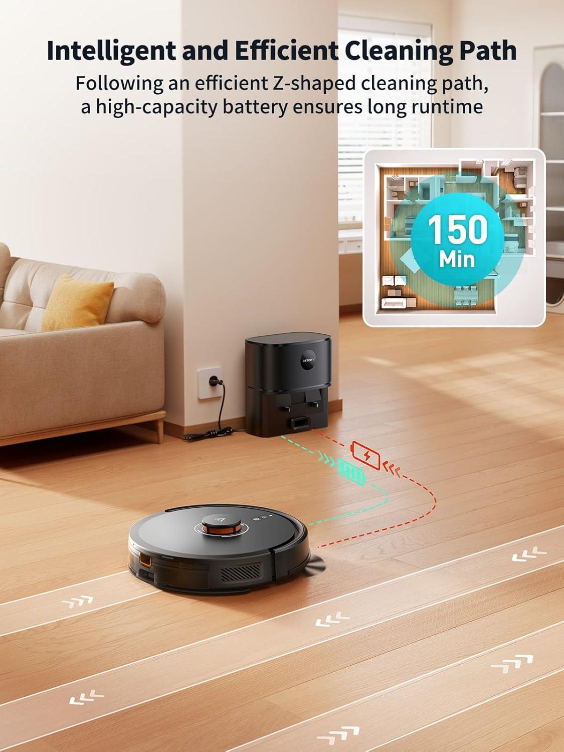 Smart mapping & Self-Emptying Robot Vacuum for Effortless Cleaning