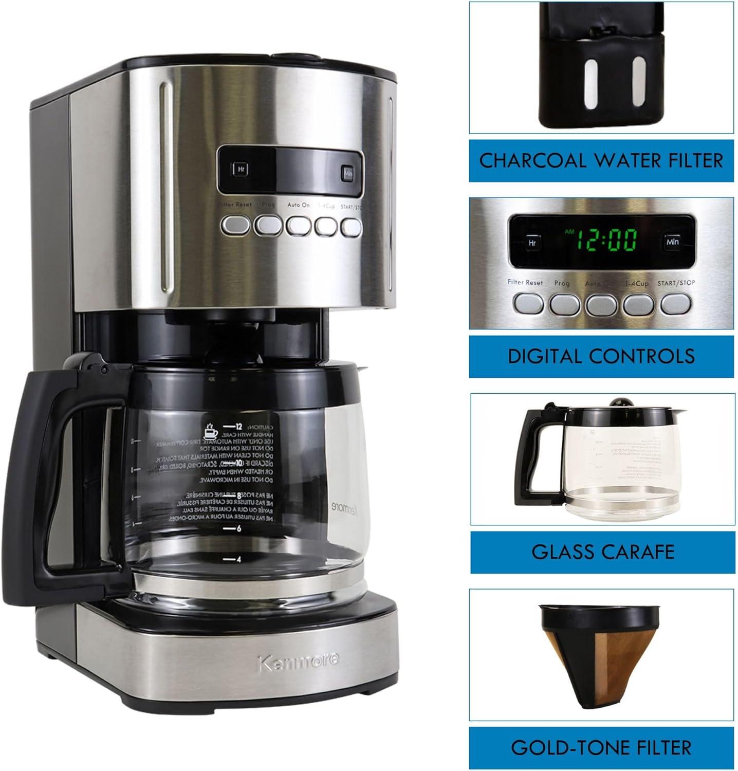Brew Better Mornings with Kenmore's Versatile 12-Cup Cafe Maker