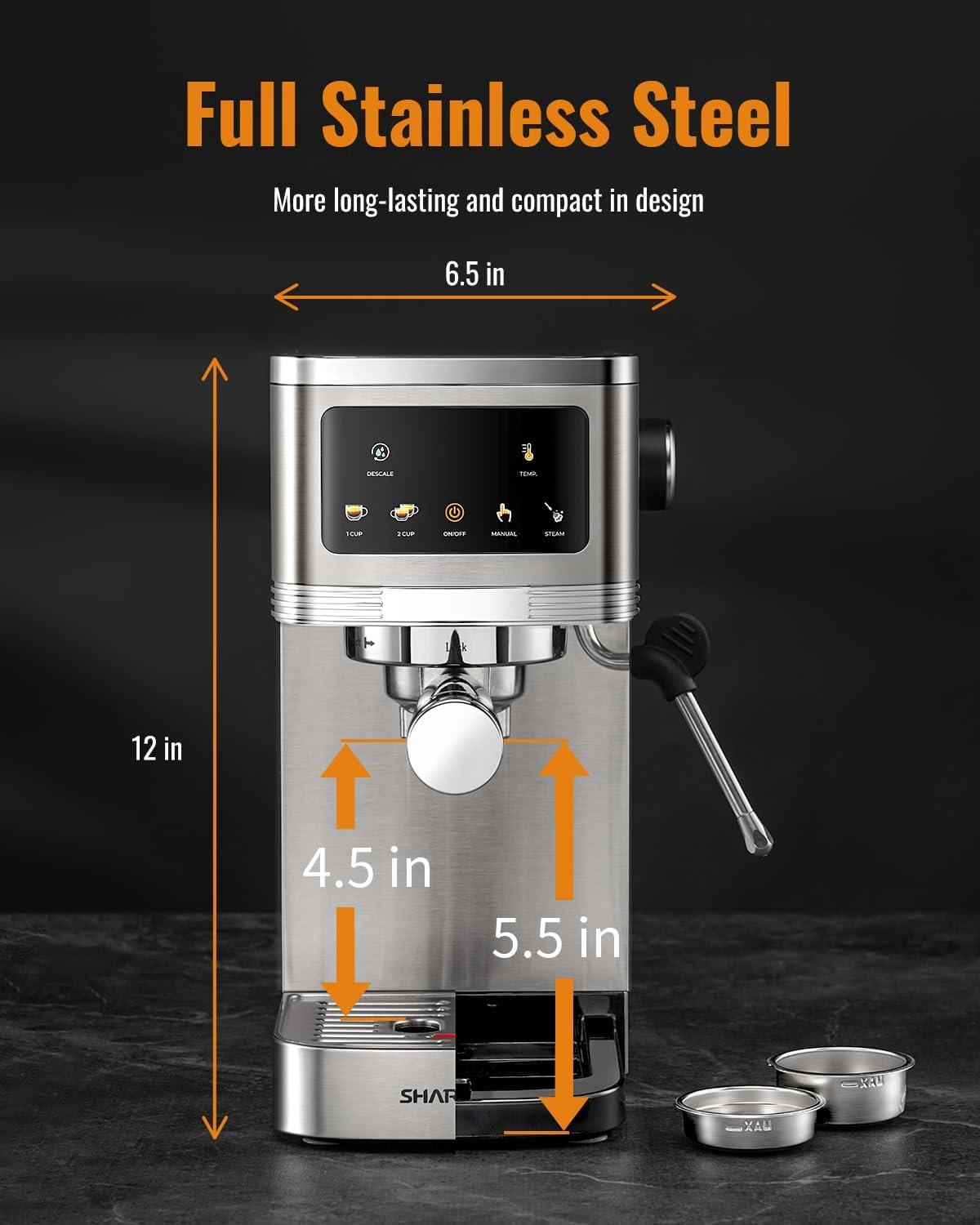 Brew Café-Quality Espresso with SHARDOR's Smart Touchscreen