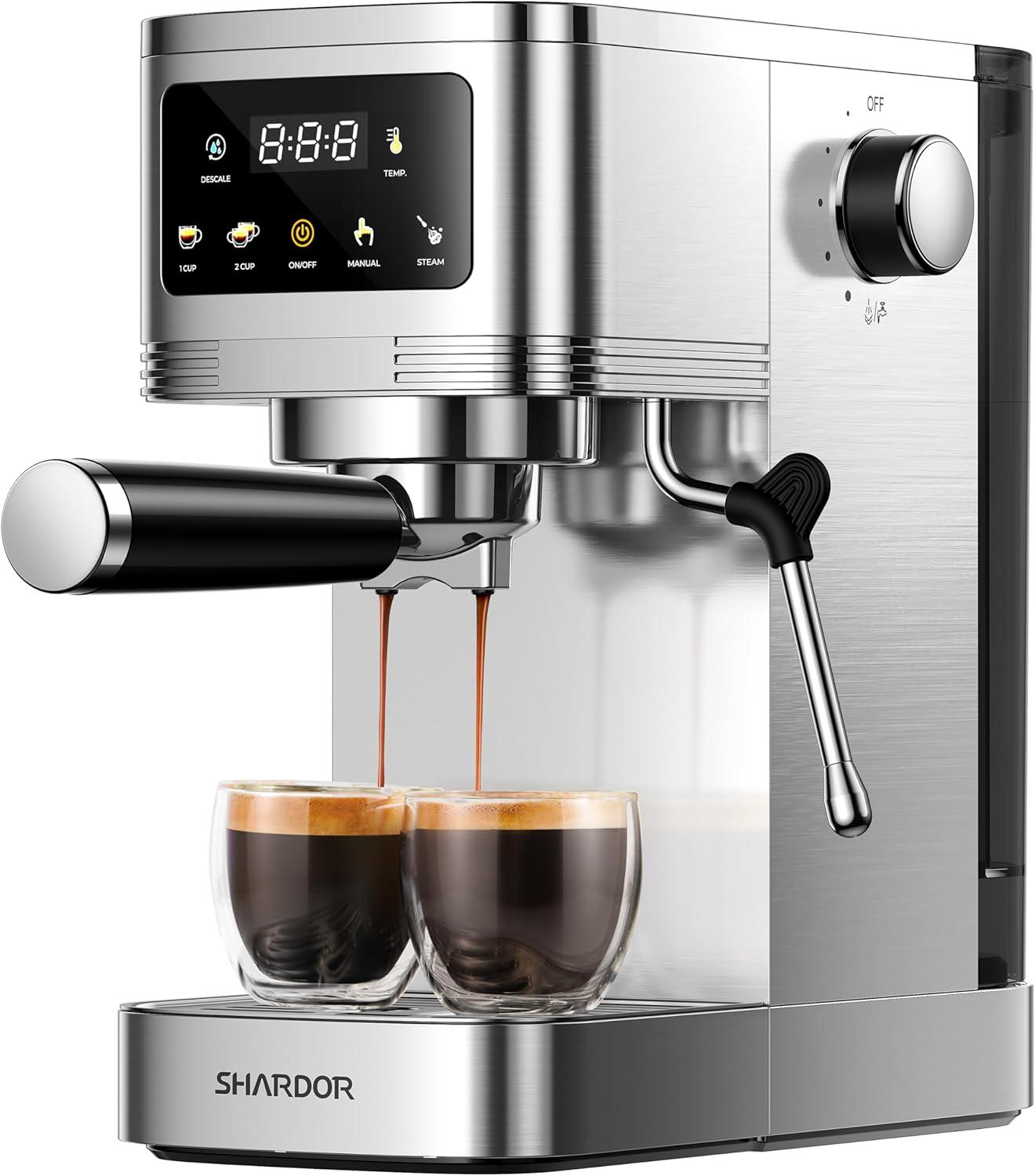 Brew Café-Quality Espresso with SHARDOR's Smart Touchscreen