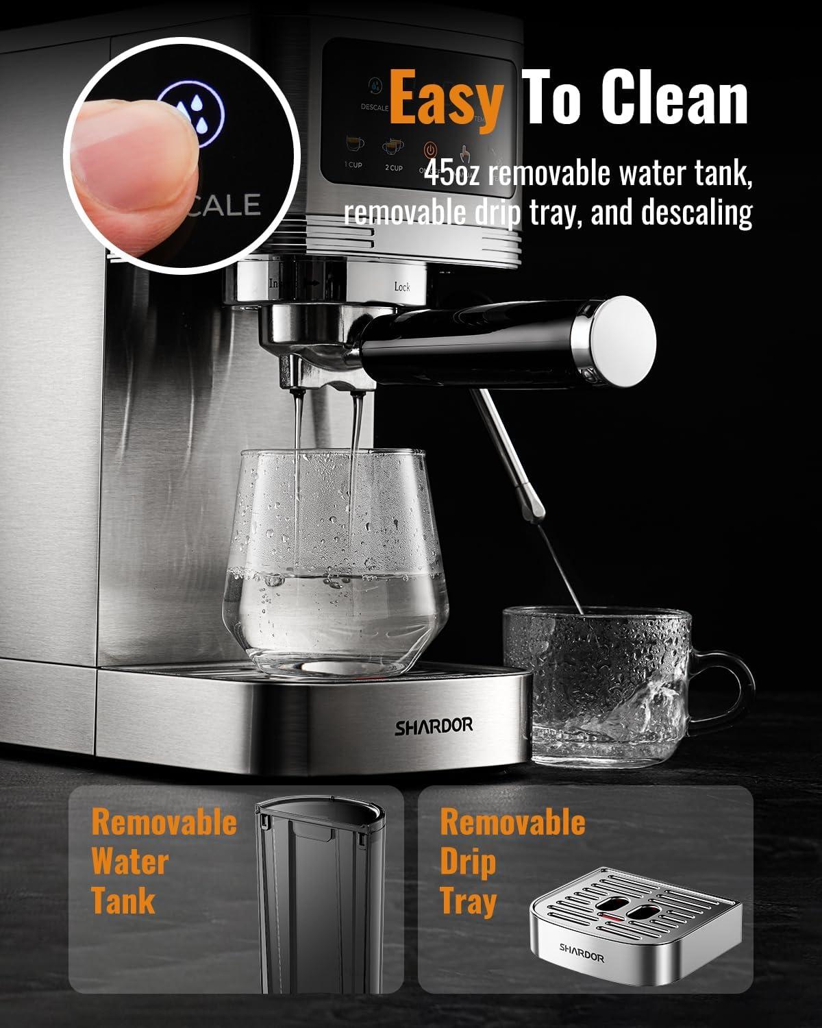 brew Café-Quality Espresso with SHARDOR's Smart Touchscreen
