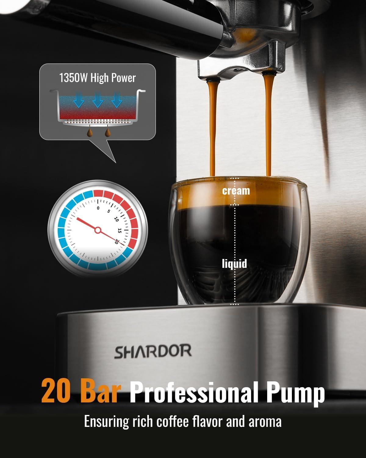 Brew Café-Quality Espresso with SHARDOR's Smart Touchscreen
