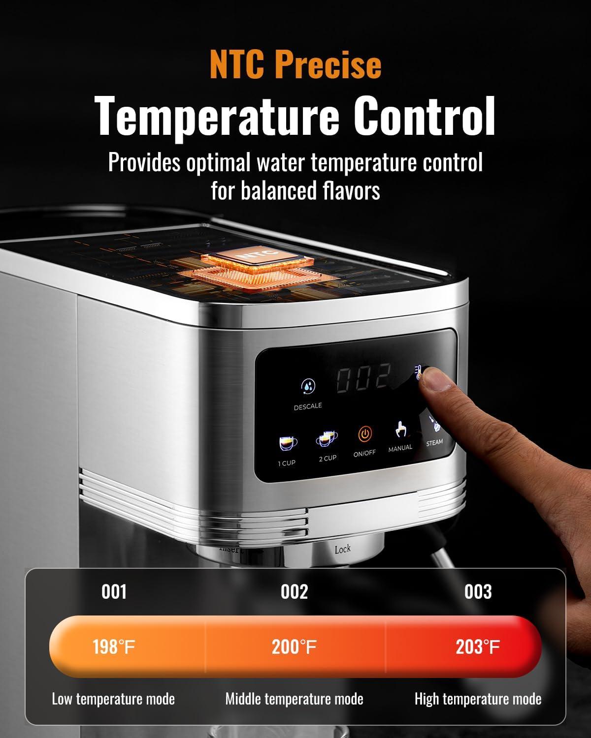 Brew Café-quality Espresso with SHARDOR's Smart Touchscreen