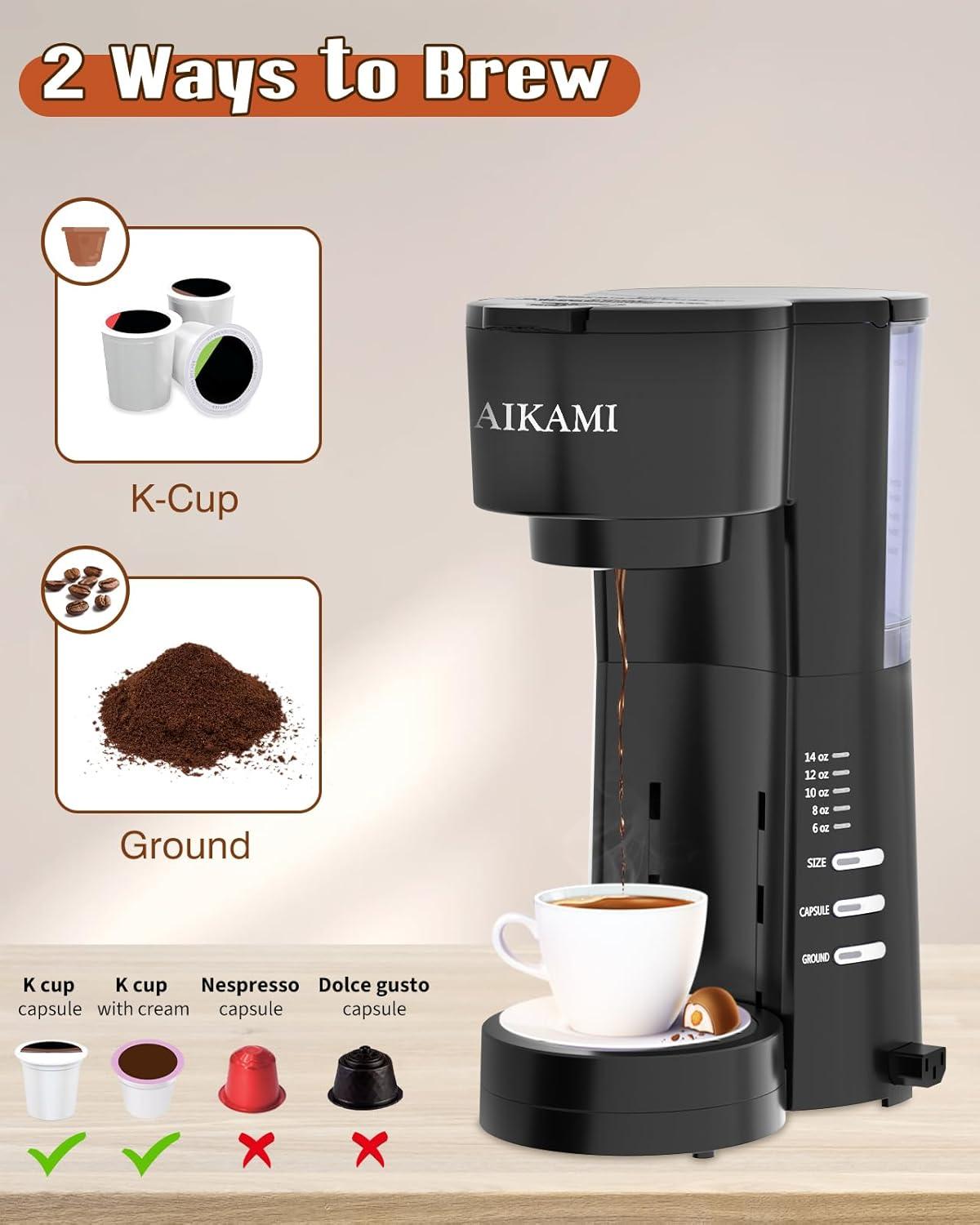 Brew Fresh Coffee Fast with grinder, Frother & More