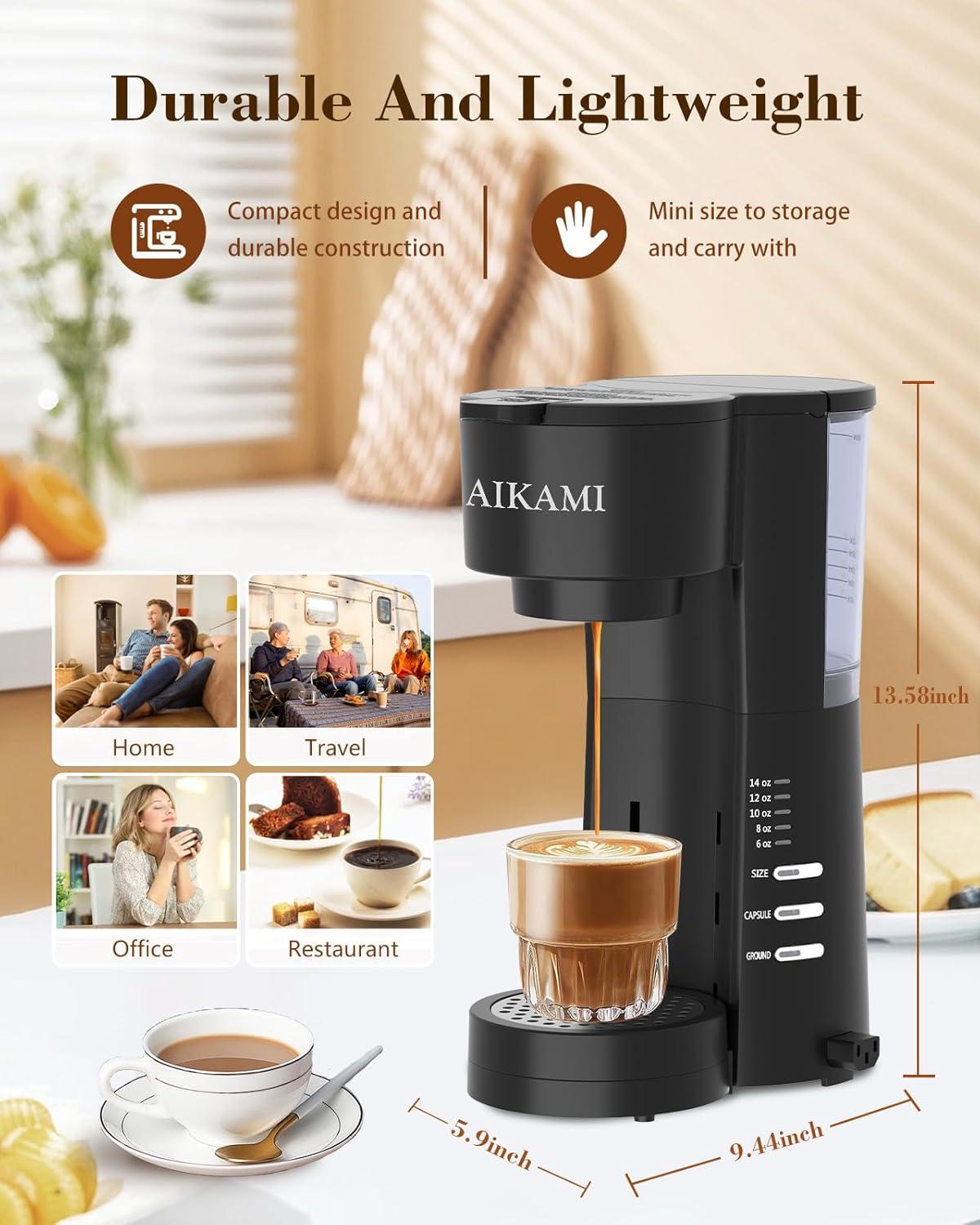 Brew Fresh Coffee Fast with grinder, Frother & More