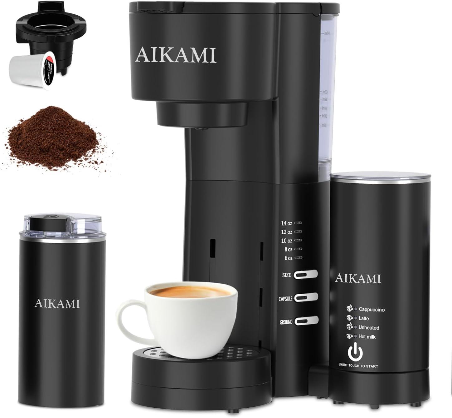 Brew Fresh Coffee Fast with Grinder, Frother & More