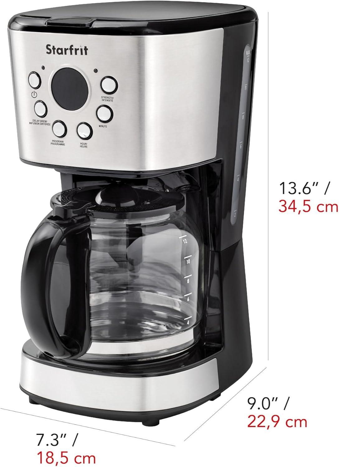 Brew Smarter Mornings with Starfrit's Sleek 12-Cup Coffee Maker