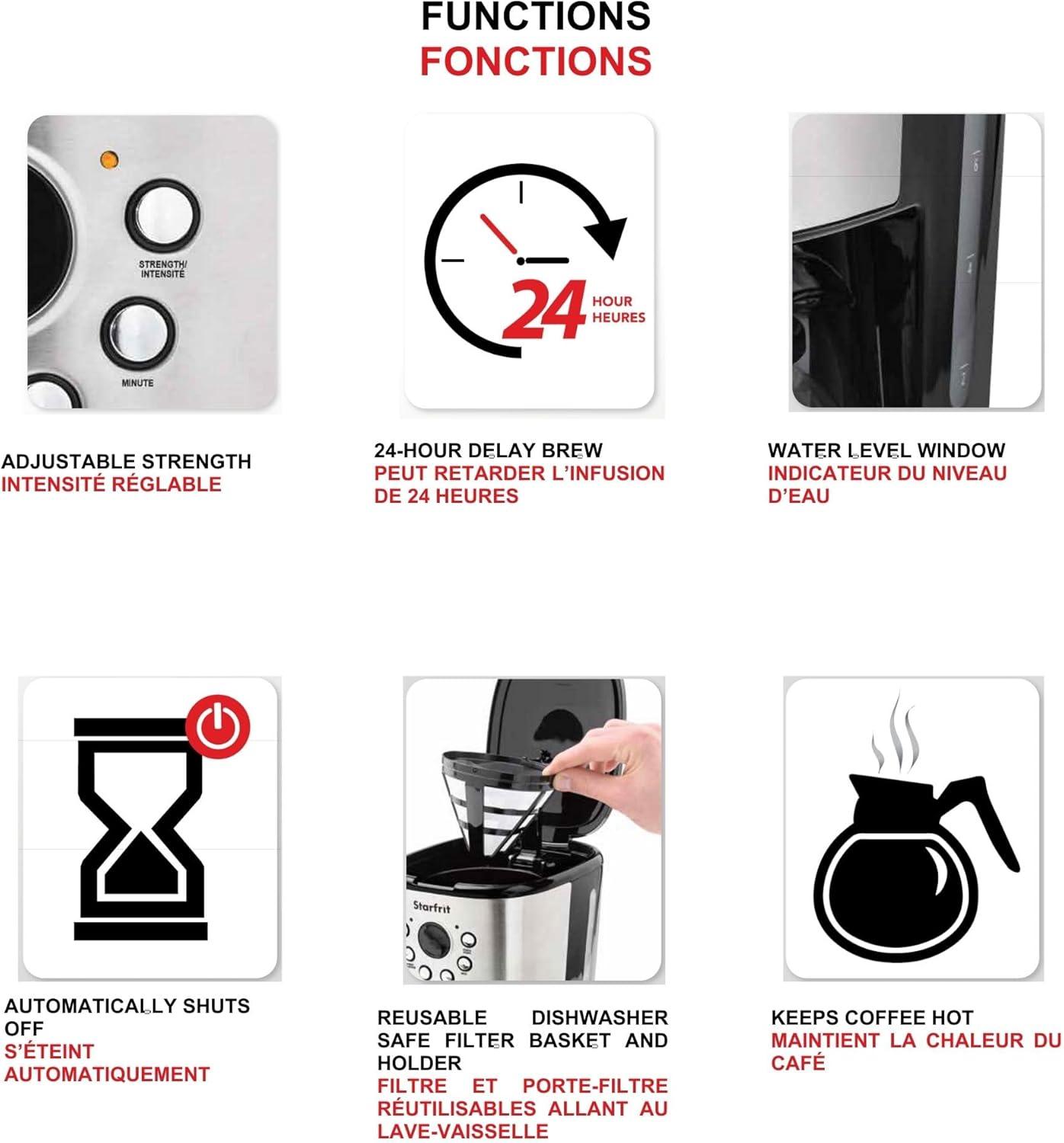 Brew Smarter Mornings with Starfrit's Sleek 12-Cup Coffee maker