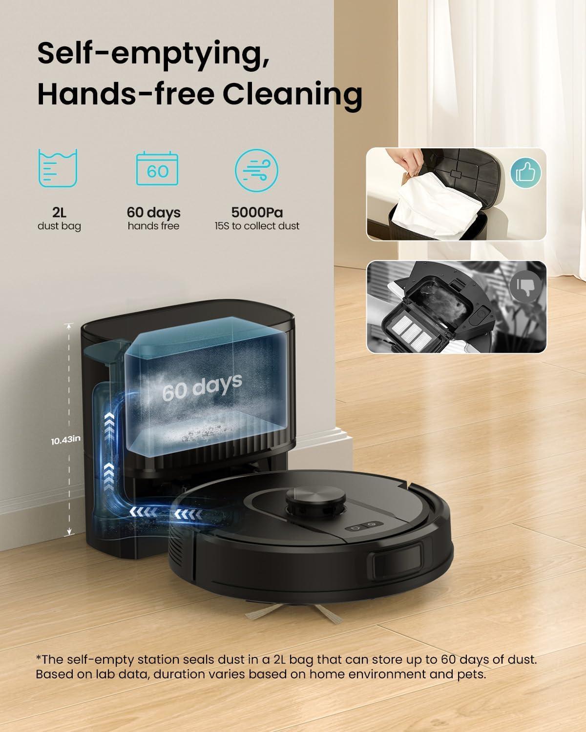 Effortless Cleanups with vexilar's Smart Robot Vacuum & Mop