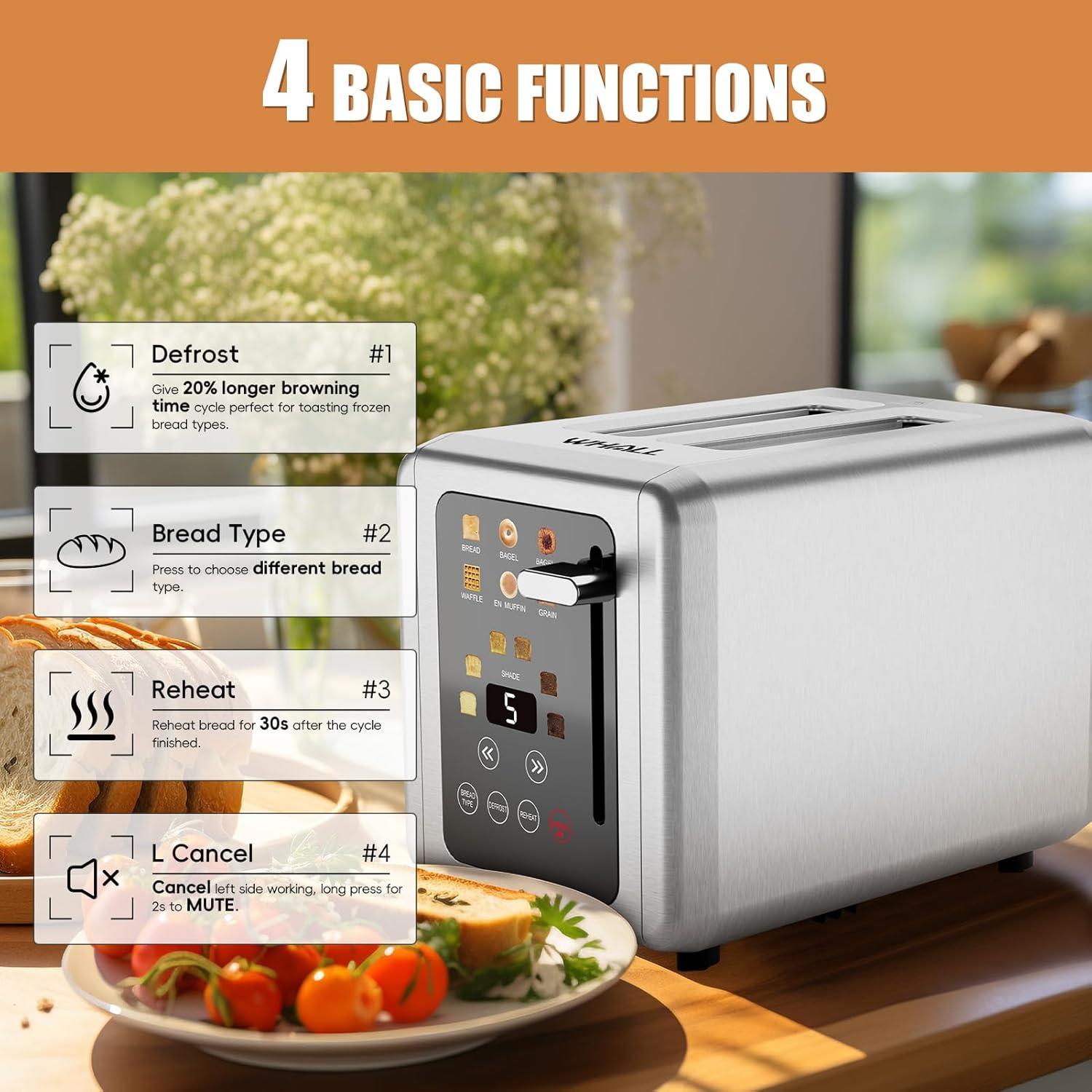 Mastering Breakfast: Exploring WHALL's Smart Touchscreen Toaster