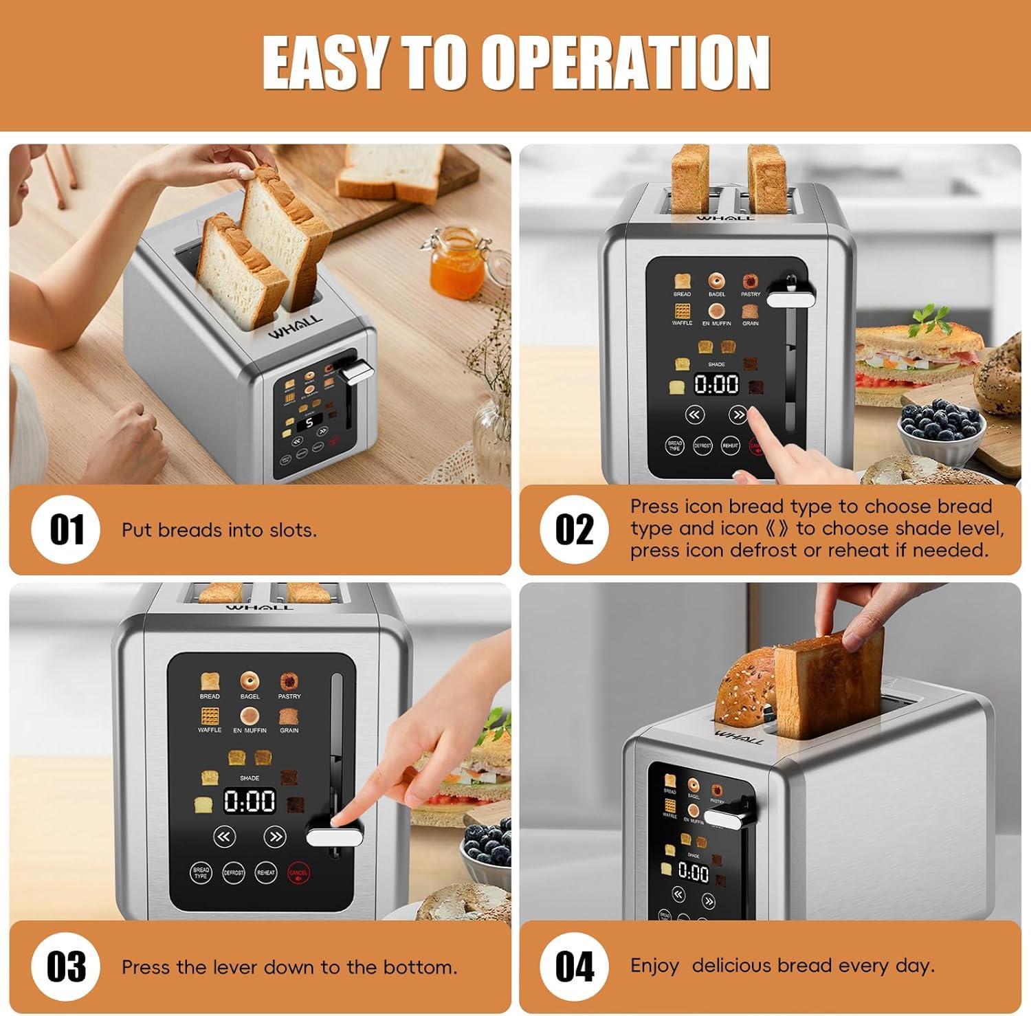 Mastering Breakfast: Exploring WHALL's Smart Touchscreen toaster