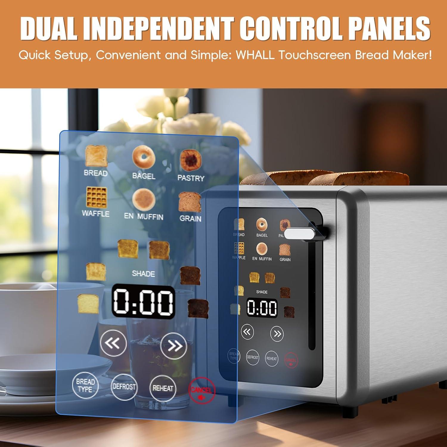 Mastering Breakfast: Exploring WHALL's Smart Touchscreen toaster
