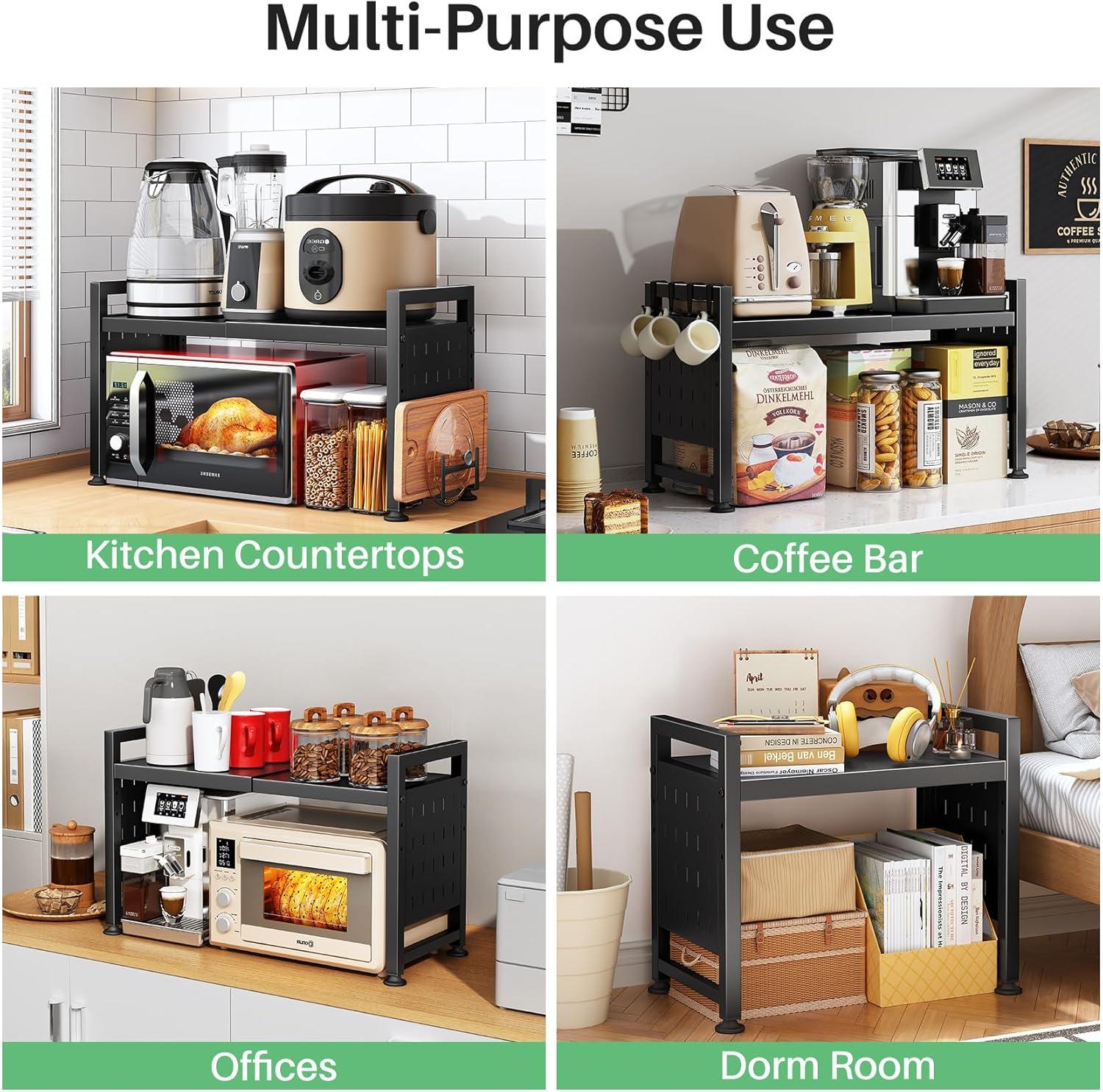 Maximizing Kitchen Space with KitstorackS Adjustable Microwave Rack