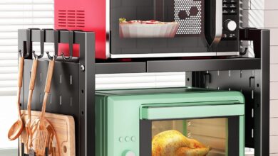 Maximizing Kitchen Space With Kitstorack Adjustable Microwave Rack