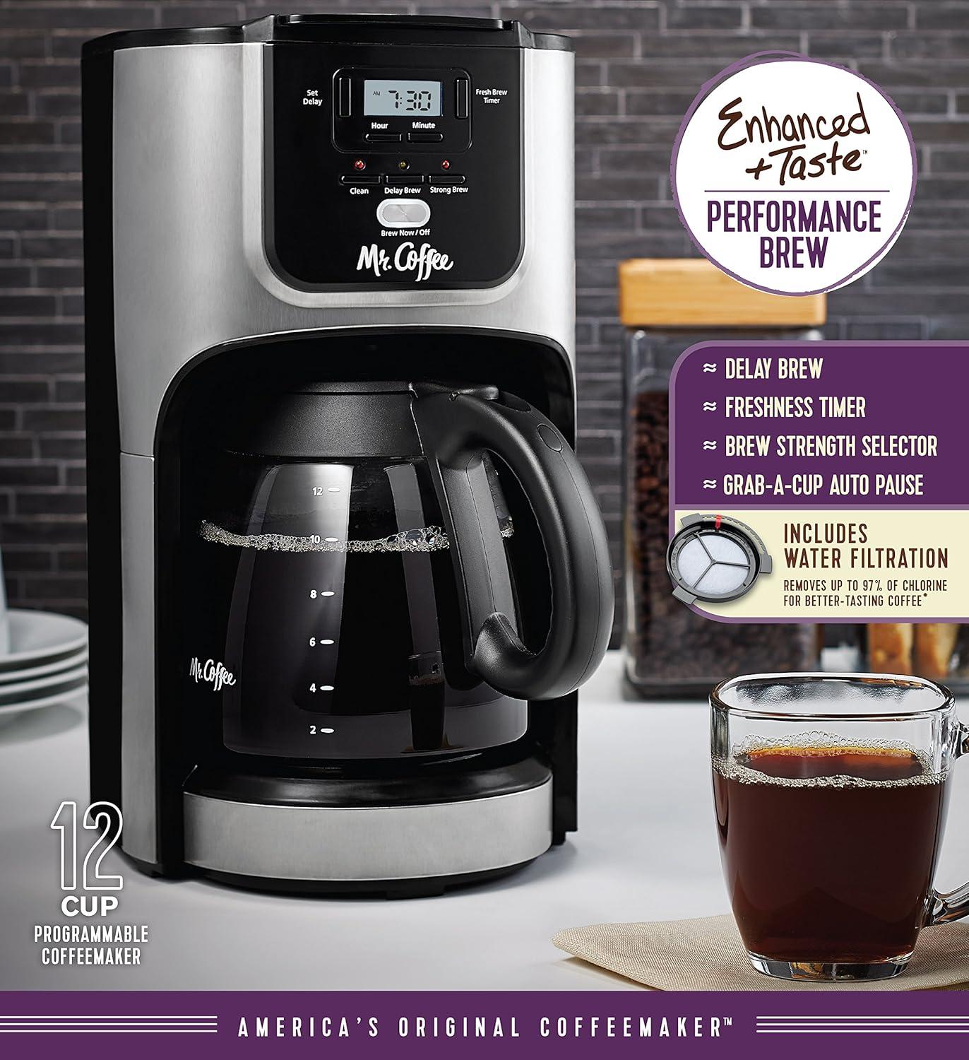 Mr. Coffee 12-Cup Programmable Coffee Maker — when you're up