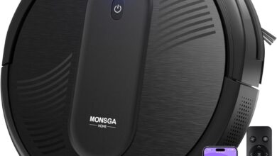 Powerful Slim Navigating Floors With Monsga Robot Vacuum