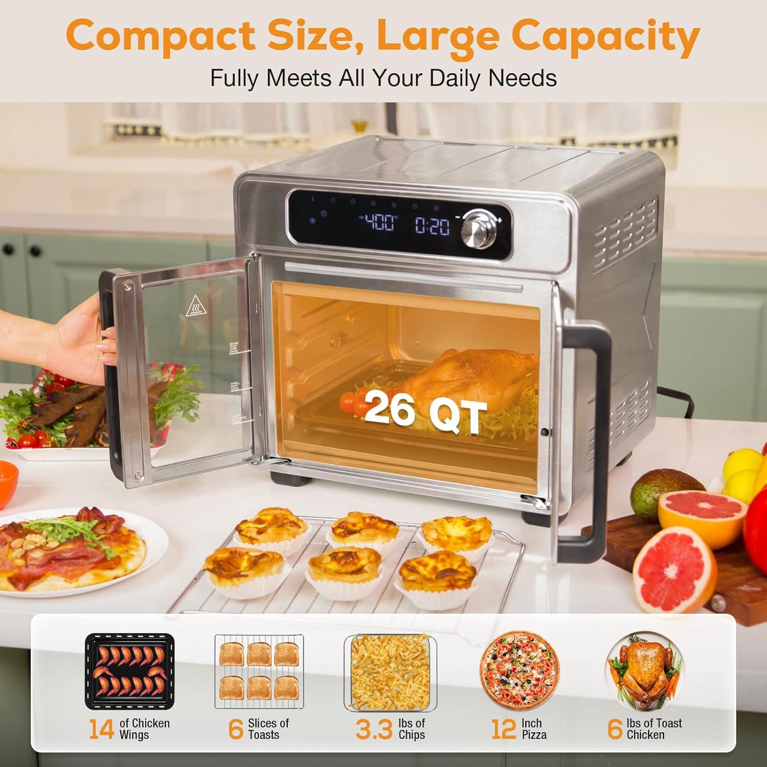 Romswi Air Fryer Toaster Oven Combo: Size, Power & Presets Explored