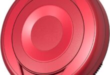 Slim Smart Red Robot Vacuum Powerful Clean For Floors Pets