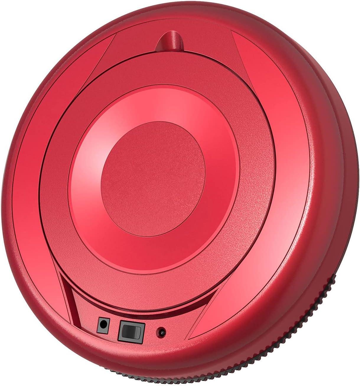 Slim & Smart Red Robot Vacuum: Powerful Clean for Floors & Pets