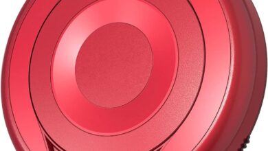 Slim Smart Red Robot Vacuum Powerful Clean For Floors Pets