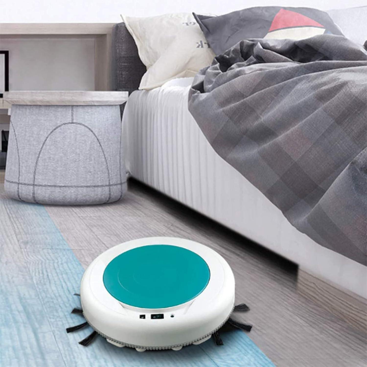 Slim & Smart Red Robot Vacuum: Powerful Clean for Floors & Pets