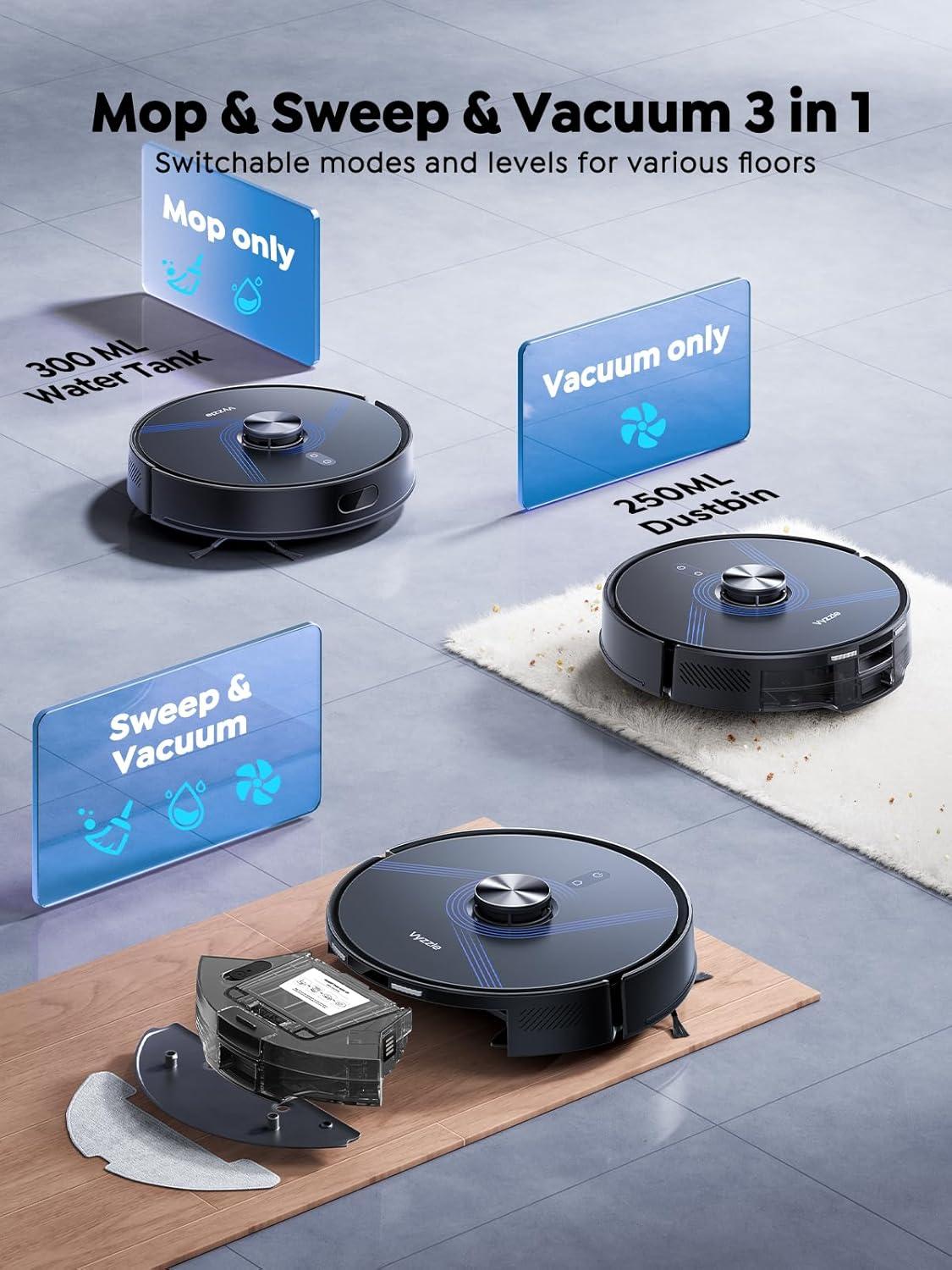 Vyzzle Robot Vacuum & Mop: Smart Cleaning,Less Hassle