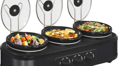 Sunvivi Triple Slow Cooker Buffet Server Your Potluck